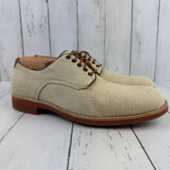 Johnston & Murphy Other - Johnston & Murphy Beige Linen Plain Toe Ellington Derby Shoe 20-3380 Size 8.5M